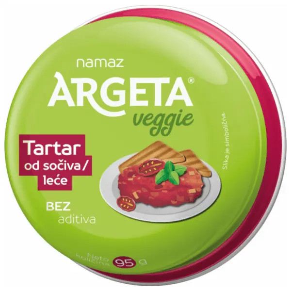 Namaz ARGETA veggie tartar od sočiva 95g 0