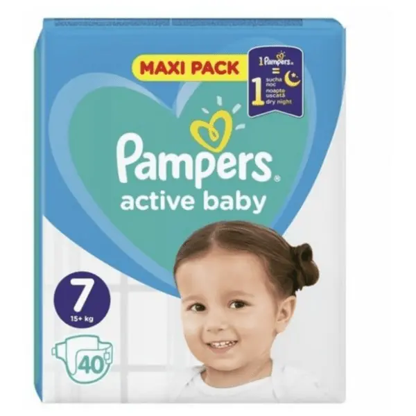PAMPERS pelene Active baby 7 40kom 0