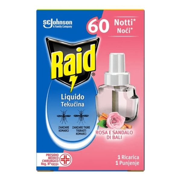 RAID dopuna za aparat protiv komaraca rose sandalwood 21ml 0