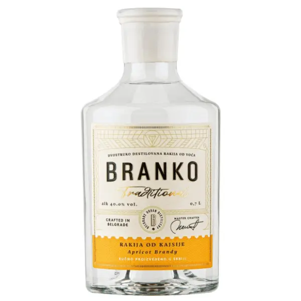 Rakija BRANKO traditional kajsija 0,7l 0