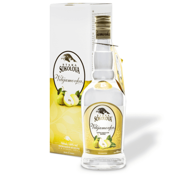 Rakija STARA SOKOLOVA viljamovka kutija 0,7l 0