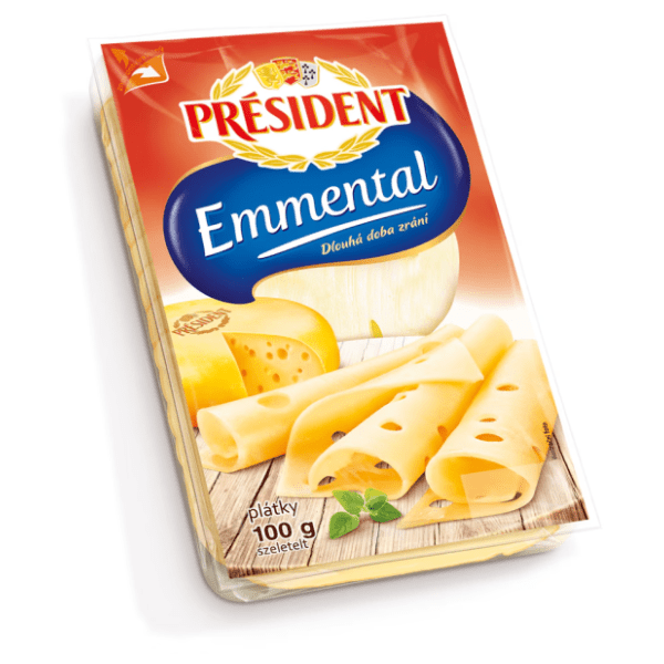 Sir PRESIDENT Emmentaler slajs 100g 0