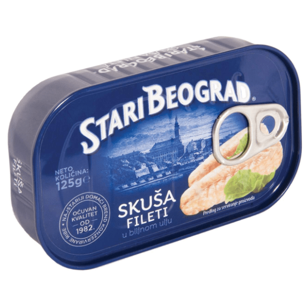 STARI BEOGRAD fileti skuše u ulju 125g 0