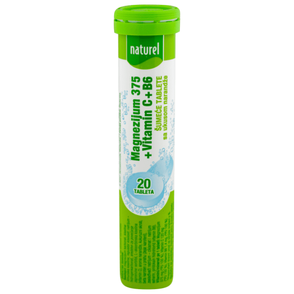Šumeće tablete NATUREL magnezijum 375+vitaminC+B6 80g 0