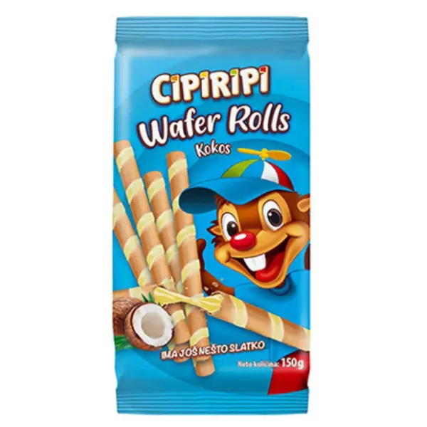 Wafl roleri CIPIRIPI kokos 150g 0
