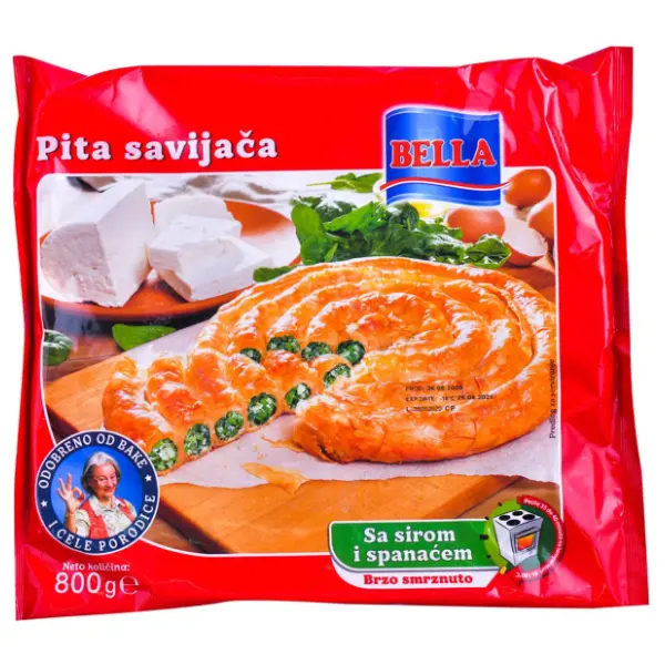 BELLA pita savijača sir spanać 800g 0