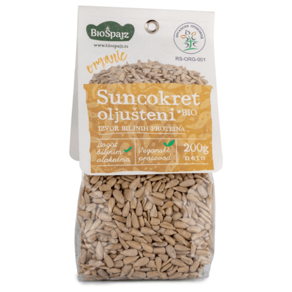 Suncokret oljušteni organski BIO ŠPAJZ 200g 0