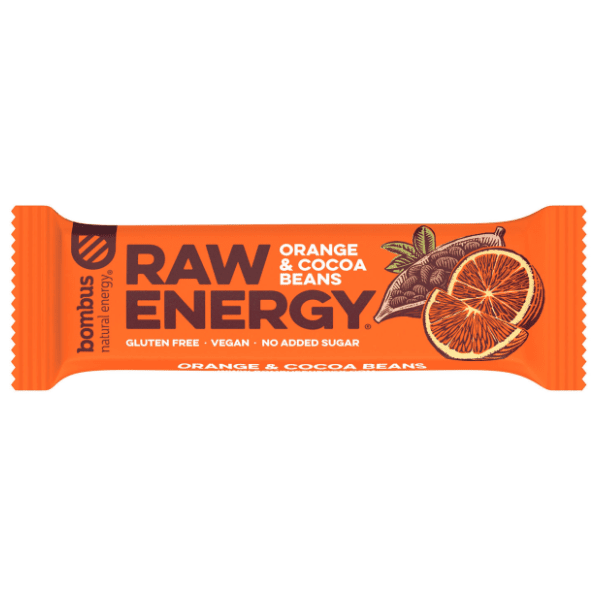 BOMBUS raw energy bar pomorandža i kakao 50g 0