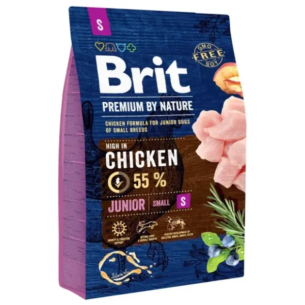 BRIT Premium by nature junior small hrana za pse piletina 3kg 0