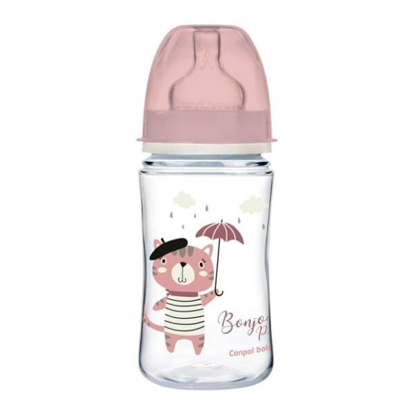 CANPOL BABIES Bonjour Paris flašica 240ml roze 0