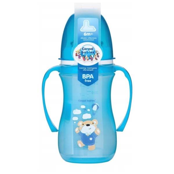 CANPOL BABIES Colorful Animals flašica 240ml plava 0