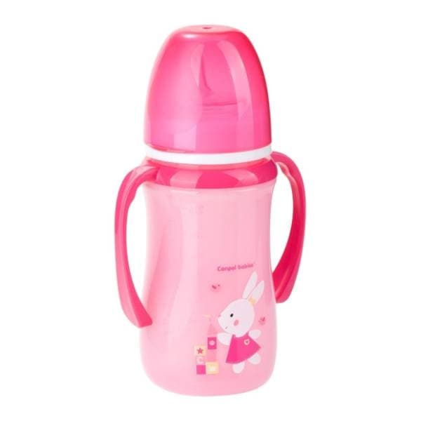 CANPOL BABIES Colorful Animals flašica 240ml roze 0