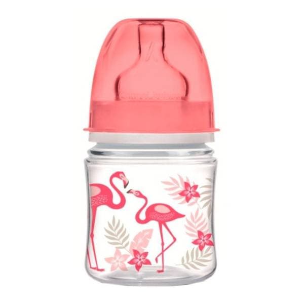 CANPOL BABIES Wide Neck Easy Start flašica 120ml koralna 0