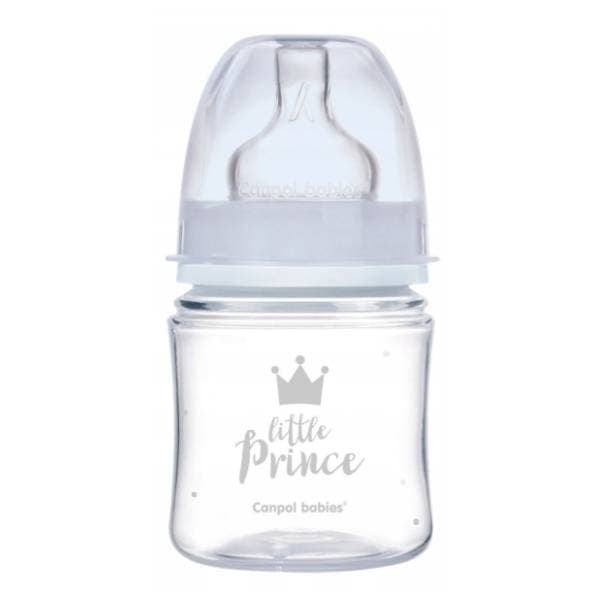 CANPOL BABIES Wide Neck Royal baby flašica 120ml plava 0