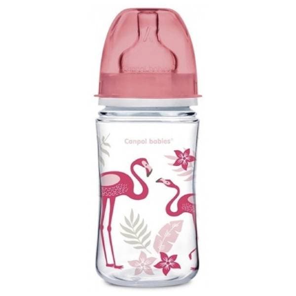 CANPOL BABIES Jungle flašica 240ml roze 0