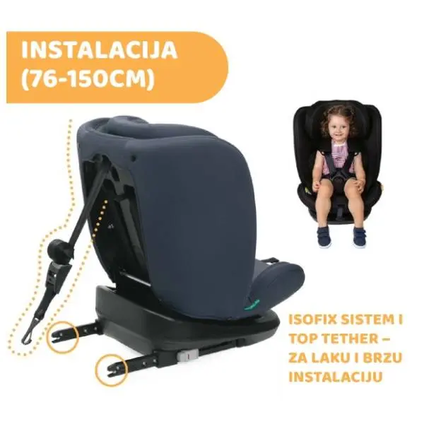 CHICCO auto sedište MOKITA i-Size (76-150) India Ink 6