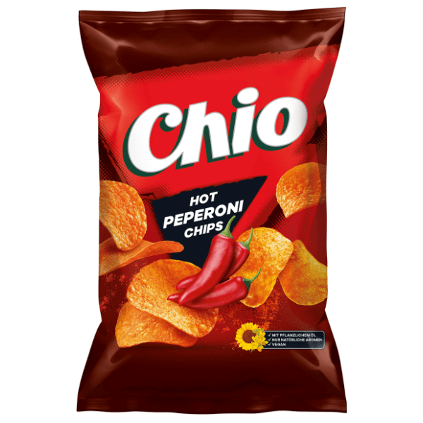 CHIO čips hot pepperoni 130g 0