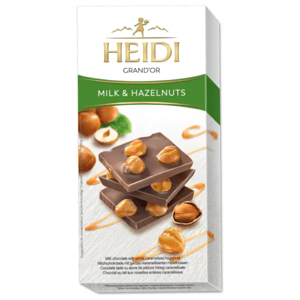 Čokolada HEIDI mlečna sa lešnikom 100g 0