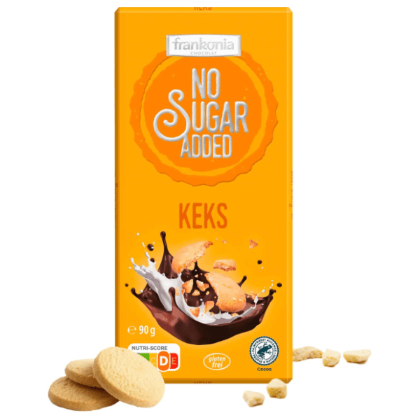 Čokolada sa keksom bez šećera i glutena FRANKONIA 90g 0