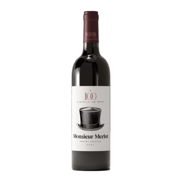 Crno vino 100 ŽENA Monsieur Merlot 0,75l 0