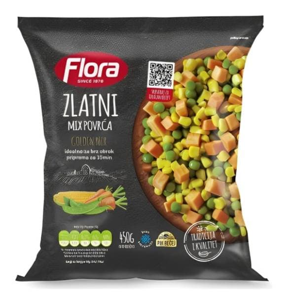 FLORA zlatni mix povrća 450g 0