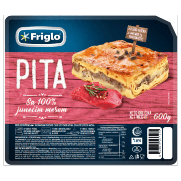 FRIGLO pita sa junećim mesom 600g 0