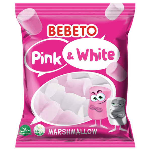 Gumene bombone BEBETO marshmallow pink&white 60g 0