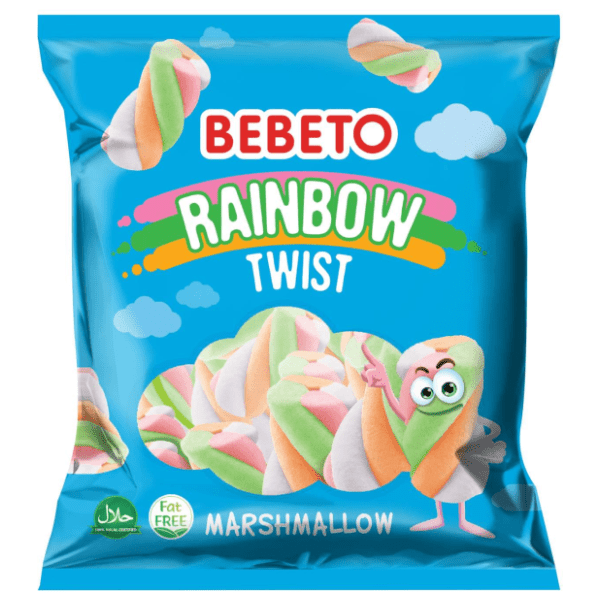 Gumene bombone BEBETO marshmallow rainbow twist 60g 0