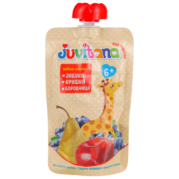 JUVITANA kašica jabuka kruška borovnica 100g 0