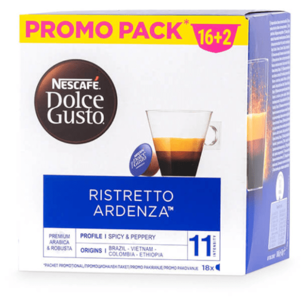 Kapsule Dolce Gusto ristretto ardenza 16+2gratis 0