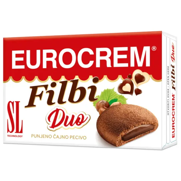 Keks SWISSLION Eurocrem Filbi Duo 250g 0