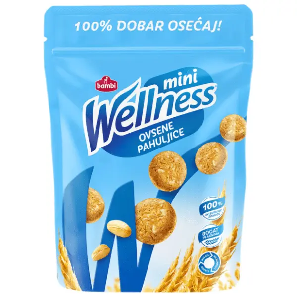 Keks WELLNESS mini ovsene pahuljice 70g 0