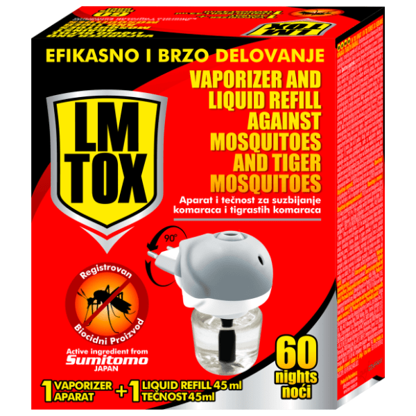 LMX aparat i tečnost protiv insekata 60 noći 45ml 0