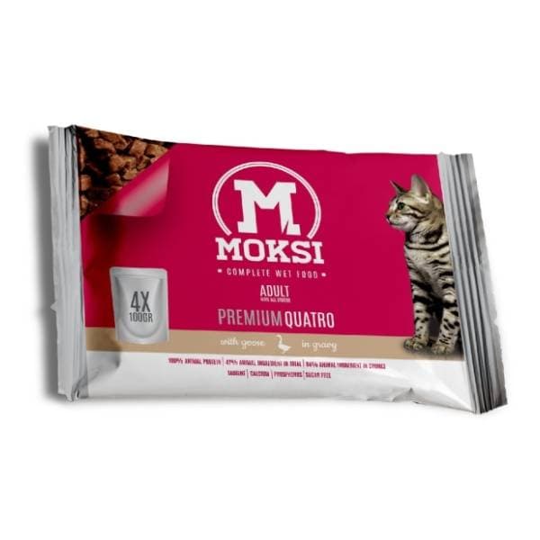 MOKSI Guska hrana za mačke 4x100g 0