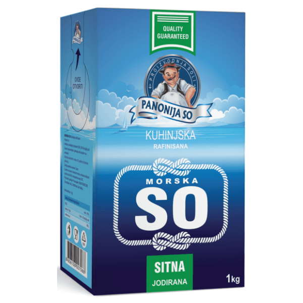 Morska so PANONIJA sitna jodirana 1kg 0