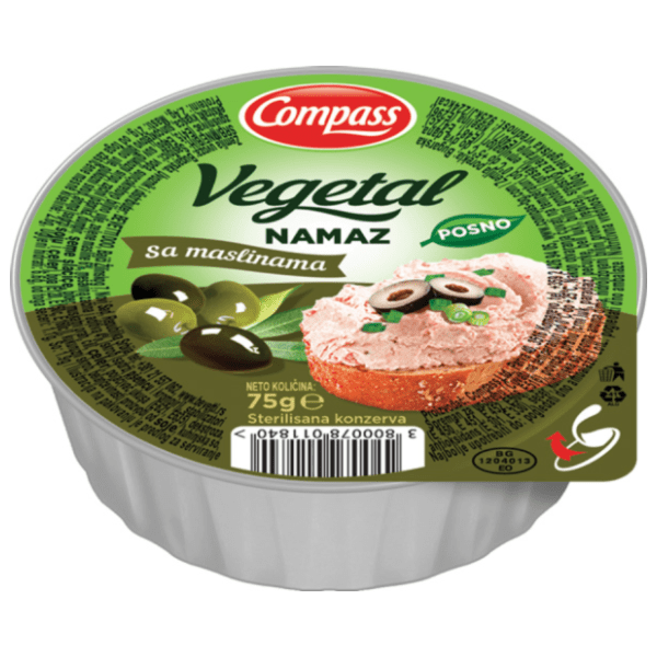 Namaz COMPASS Vegetal sa maslinama 75g 0