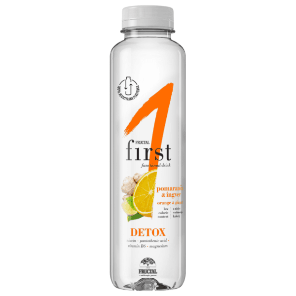 FRUCTAL detox pomorandža đumbir voda sa ukusom 500ml 0