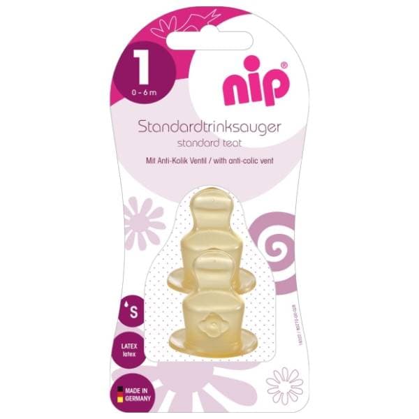 NIP kaučuk cucla S (0-6m) 2kom 1