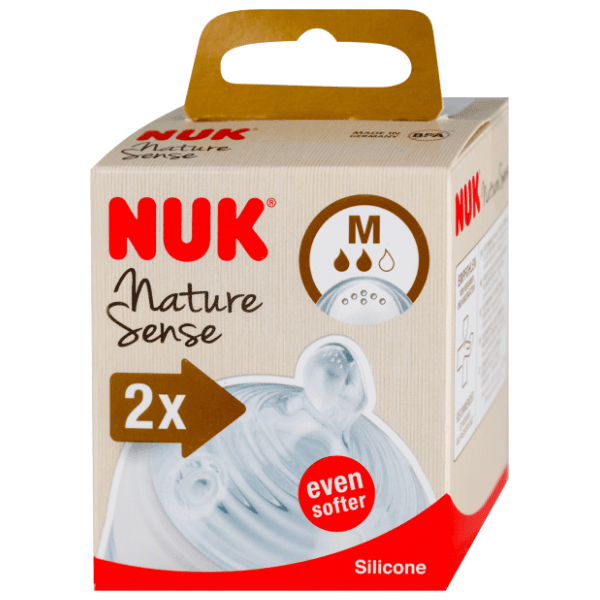 NUK Nature Sense silikonska cucla M 2kom 1
