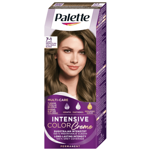 PALETTE Intensive Color farba za kosu 7.1 middle blonde 0