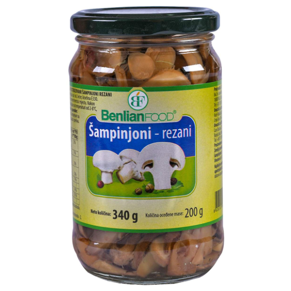 Šampinjoni BENLIAN rezani 340g 0