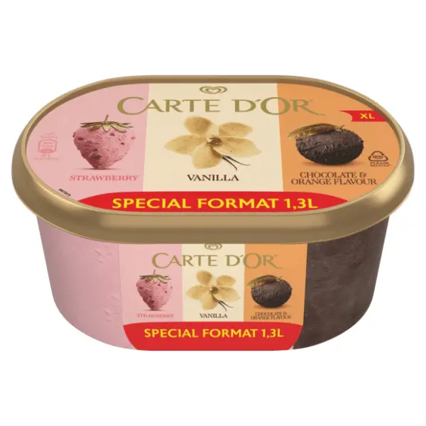 Sladoled CARTE D'OR trio New York jagoda vanila čokolada-pomorandža 1300ml 0