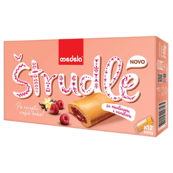 Štrudla MEDELA malina vanila 240g 0