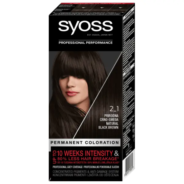 SYOSS Professional Performance farba za kosu 2.1 black brown 0