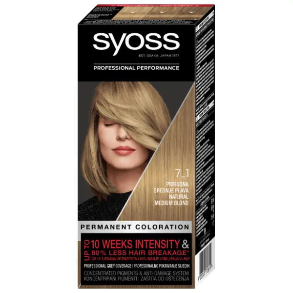 SYOSS Professional Performance farba za kosu 7.1 middle blond 0