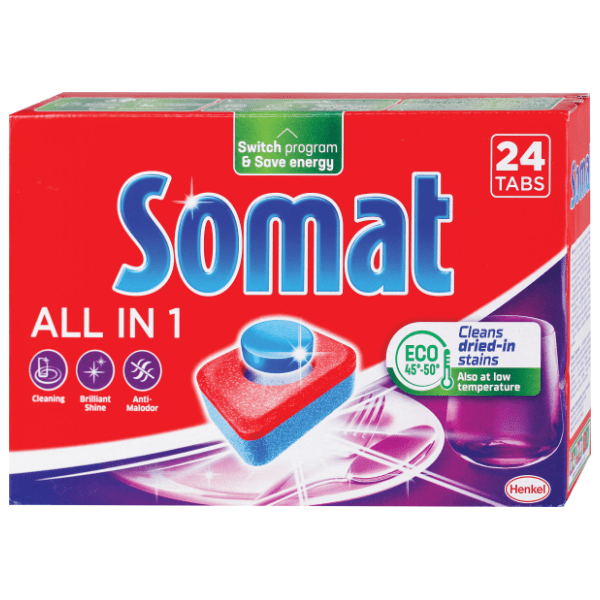 SOMAT All in one tablete za mašinsko pranje sudova 24kom 0