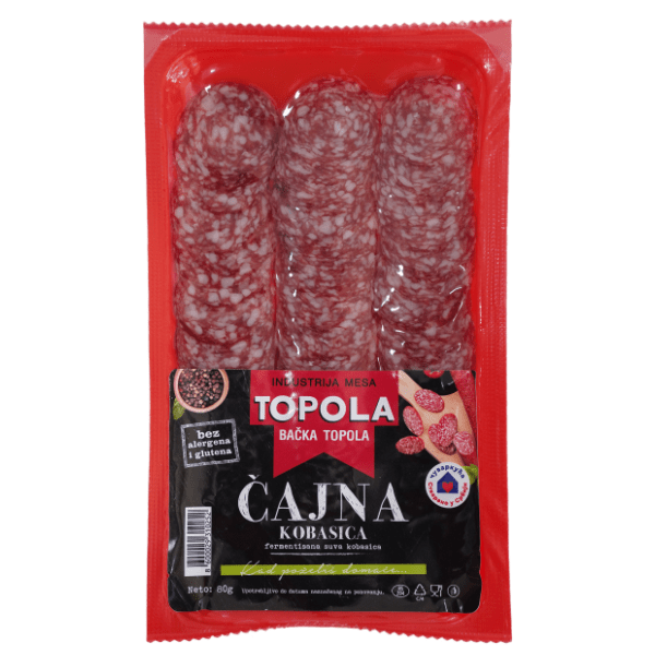 Čajna kobasica slajs TOPOLA 80g 0