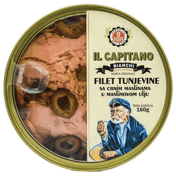 Tunjevina IL CAPITANO fileti sa crnim maslinama 160g 0