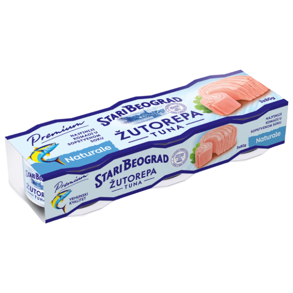Tuna STARI BEOGRAD žutorepa u sopstvenom soku 3x80g 0