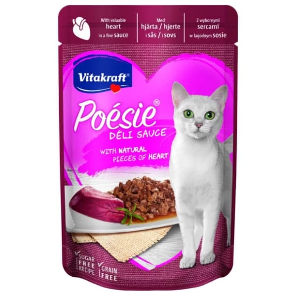 VITAKRAFT hrana za mačke pileća srca u sosu 85g 0